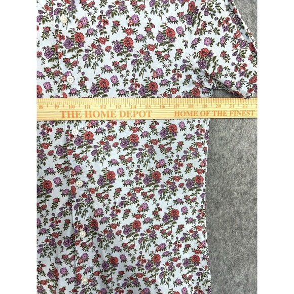 Bonobos Men's Floral Button Up Shirt Size S Short Sleeve Slim Fit Blue Red - Picture 6 of 8